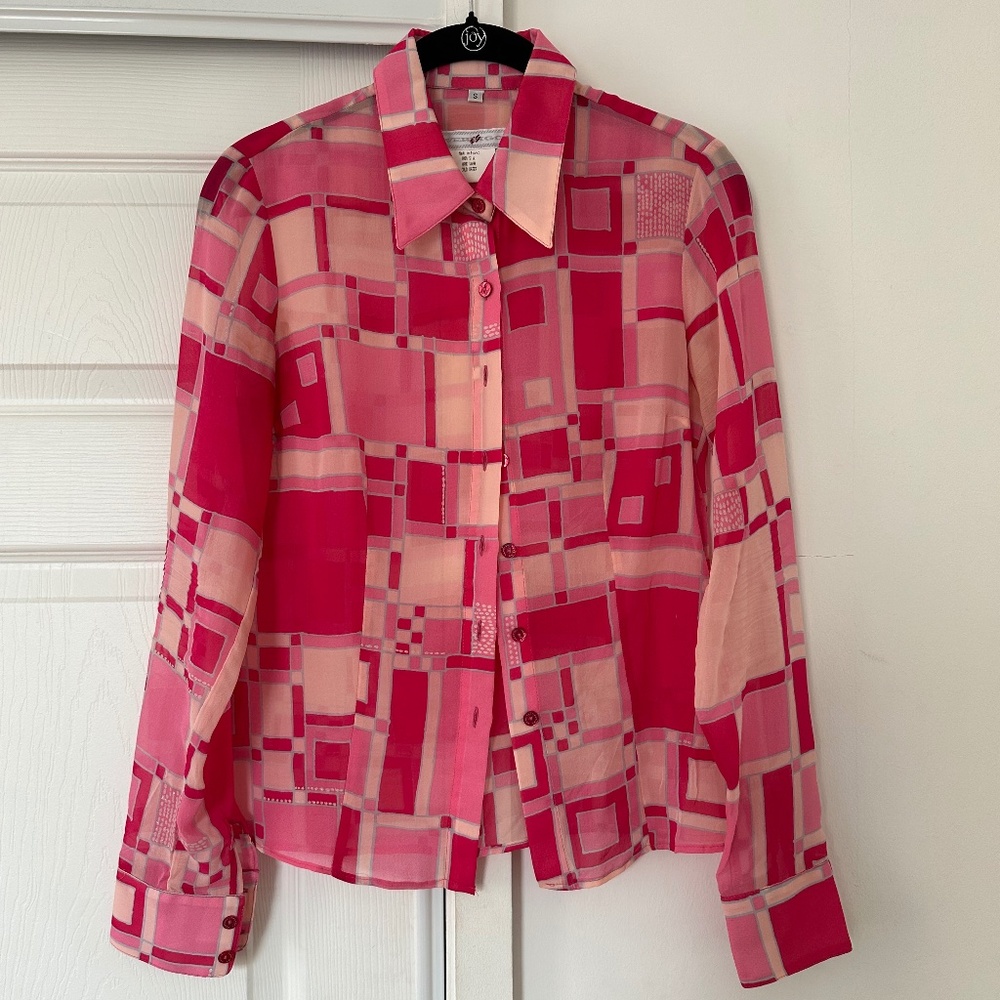 Pink Vertigo silk shirt